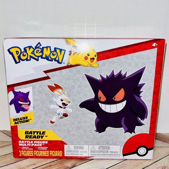 Jazwares Pokemon Battle Figure Multi-Pack Gengar + Scorbunny PKW2548 Sealed - Picture 6 of 6